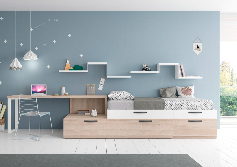 Look scandi en dormitorios juveniles