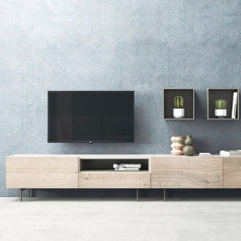 Salón Oslo 4, de Costera Mobles, fabricado en chapa de madera natural
