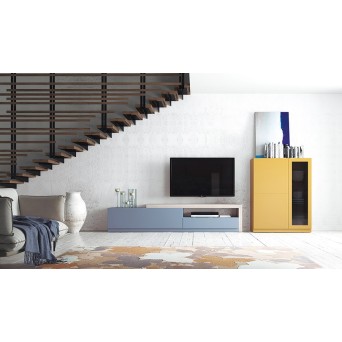 Salón Oslo 5 de Costera Mobles, fabricado en chapa de madera natural 2
