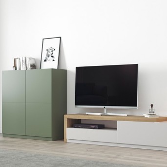 Salón Oslo 7, de Costera Mobles, fabricado en chapa de madera natural
