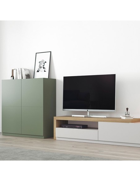 Salón Oslo 7, de Costera Mobles, fabricado en chapa de madera natural