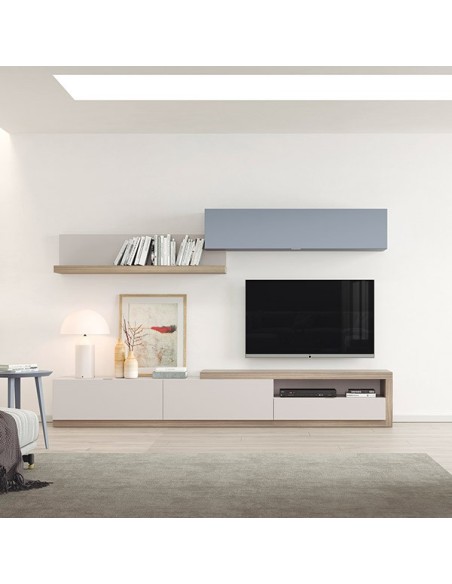 Salón Oslo 8 de Costera Mobles, fabricado en chapa de madera natural