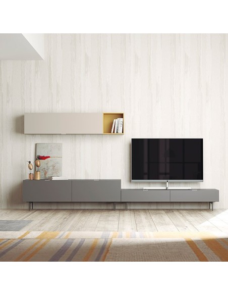 Composición de salón Oslo 11, fabricado en chapa de madera natural