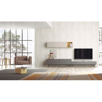 Composición de salón Oslo 11, fabricado en chapa de madera natural 2