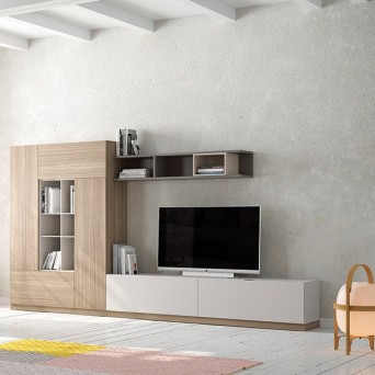 Salón Oslo 13 de Costera Mobles, fabricado en chapa de madera natural