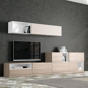 Salón Oslo 14, de Costera Mobles, fabricado en chapa de madera natural