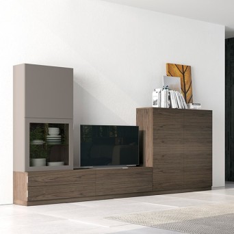 Salón Oslo 15, de Costera Mobles, fabricado en chapa de madera natural
