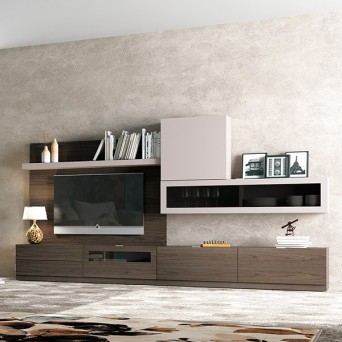 Salón Oslo 16 de Costera Mobles, fabricado en chapa de madera natural
