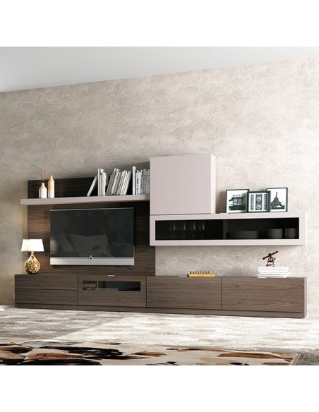 Salón Oslo 16 de Costera Mobles, fabricado en chapa de madera natural