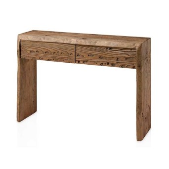 Consola Erosionada Tronco de Casanova Gandia, fabricada en madera natural de mobila