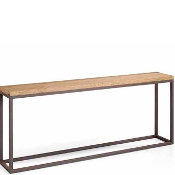 Consola Lavega de Casanova Gandia, con tapa en madera maciza y estructura metálica 2