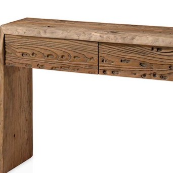 Consola Erosionada Tronco de Casanova Gandia, fabricada en madera natural de mobila 2