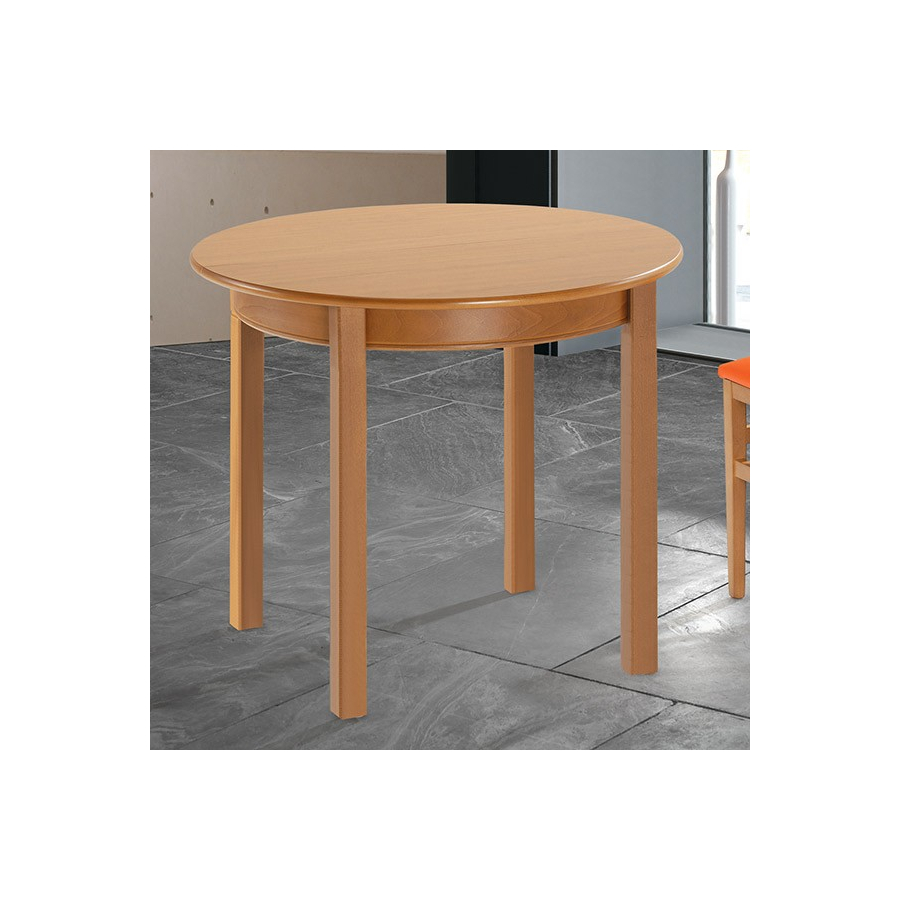 Comprar online mesa redonda extensible de madera laminada Cela