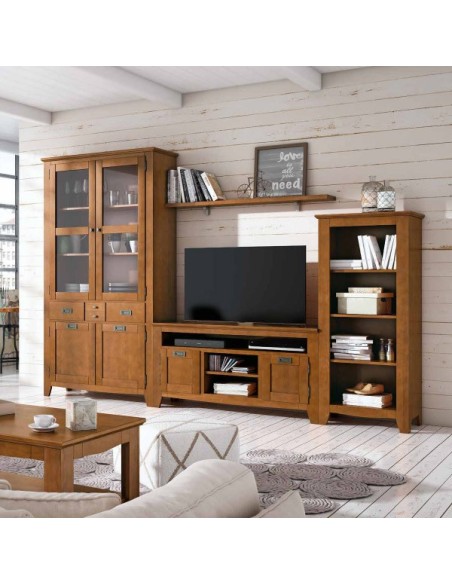 Salón IND 252, de estilo rústico acabado nogal