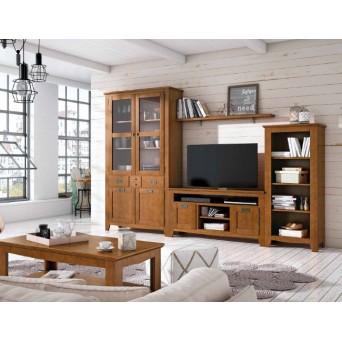 Salón IND 252, de estilo rústico acabado nogal 2