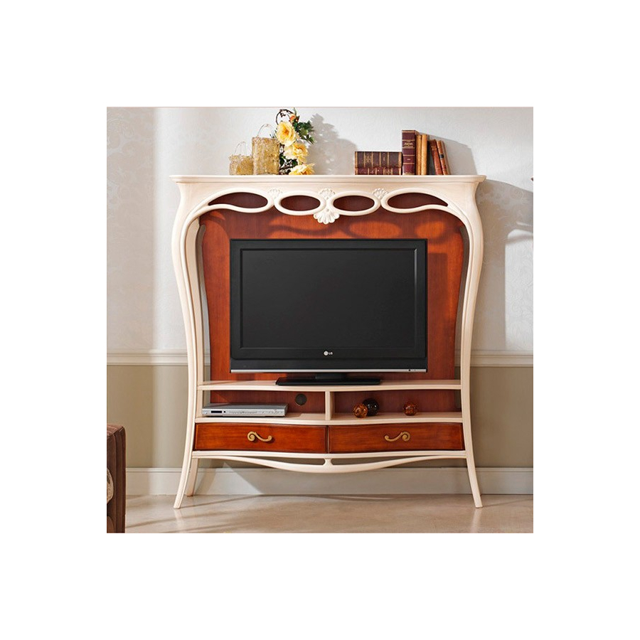 Mueble de TV Col Candle de Tecni Nova, fabricado en madera natural y en colores asta y cerezo