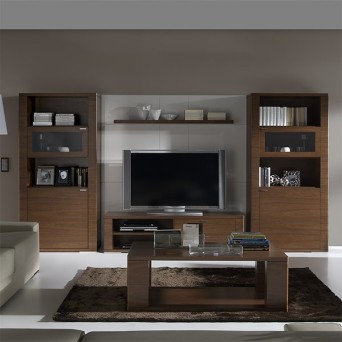 Salón Zoe 2 de Loyra, en chapa de madera natural y lacados