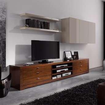Salón Nona 5 de Loyra, fabricado en chapa de madera natural