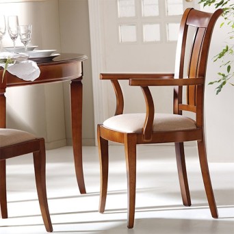 Comprar silla de comedor clasica con brazo 2