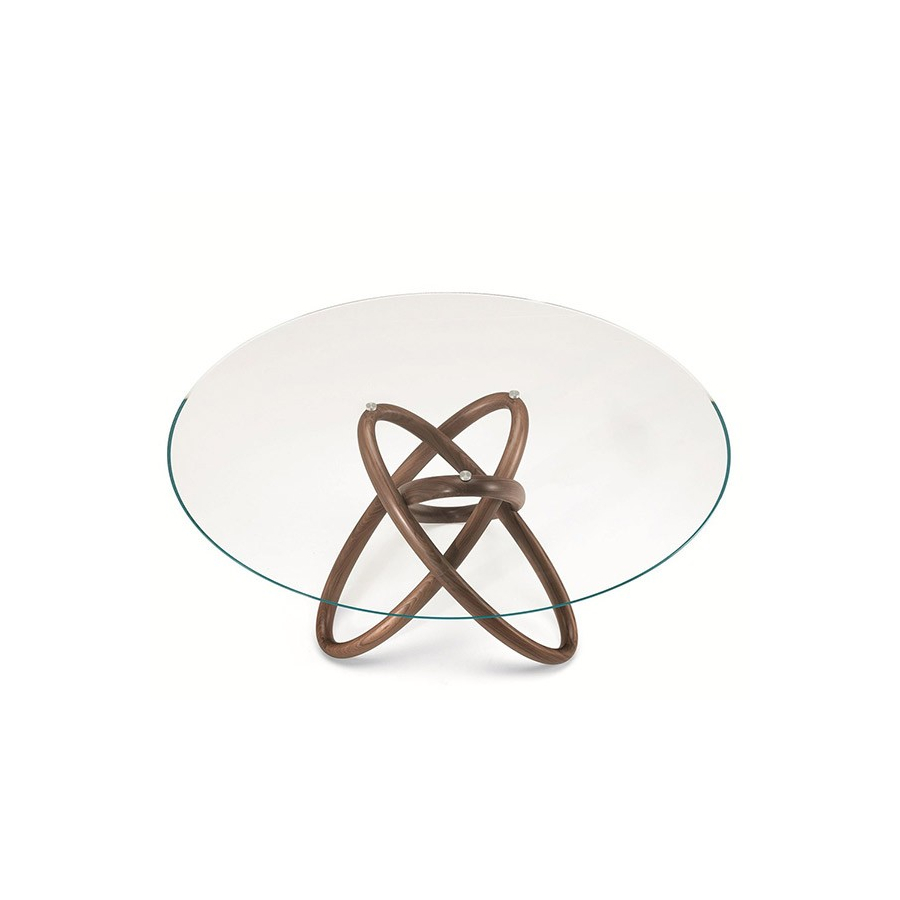 Mesa de comedor fabricada con estructura de nogal