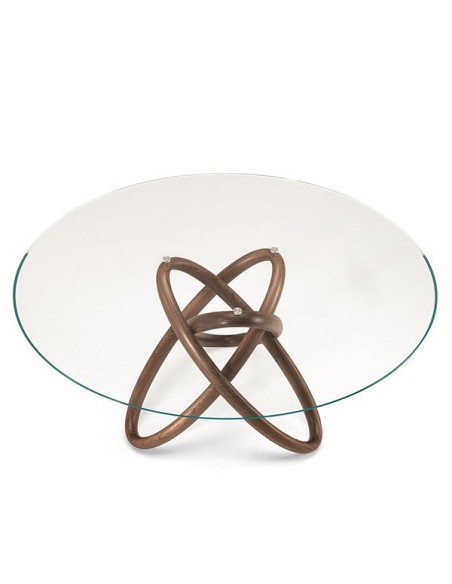 Mesa de comedor fabricada con estructura de nogal