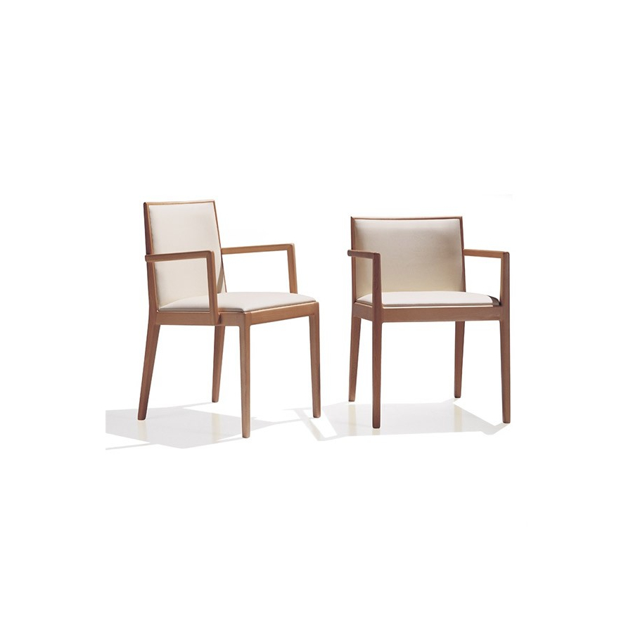 Silla con brazos y asiento y respaldo tapizado