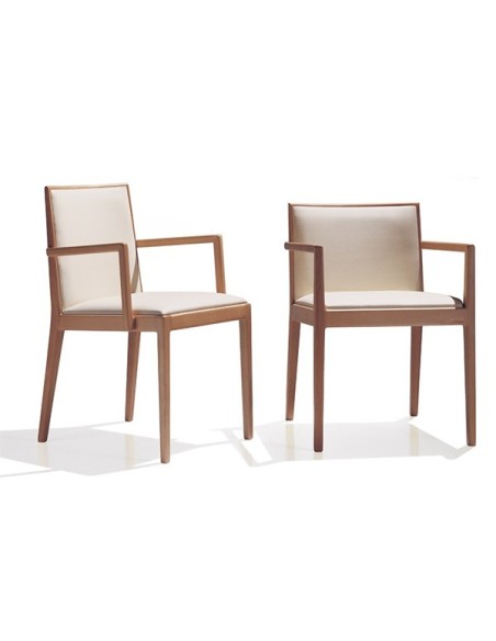 Silla con brazos y asiento y respaldo tapizado