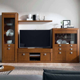 Salón Neva 602, fabricado en melamina y madera de pino