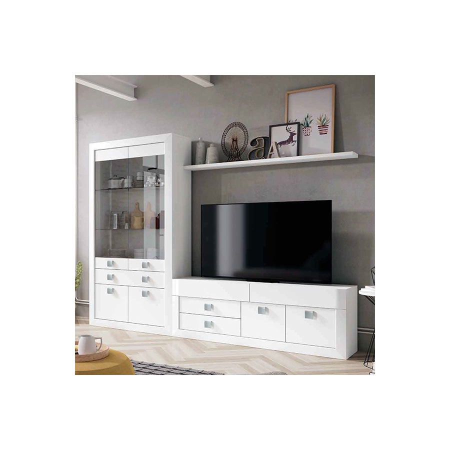 Salón Neva 622, fabricado en melamina y madera de pino