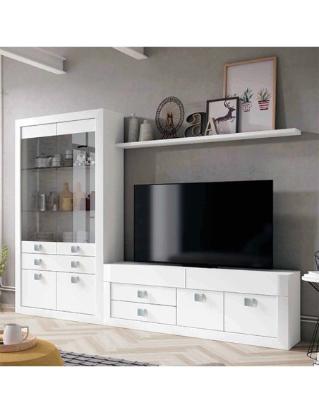 Salón Neva 622, fabricado en melamina y madera de pino