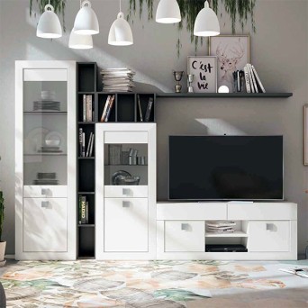 Salón Neva 627, acabado color nieve y antracita