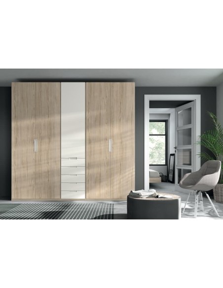 Armario de estilo moderno fabricado en melamina Muebles Lara