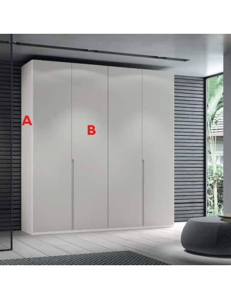 Armario de 4 puertas fabricado en melamina Muebles Lara