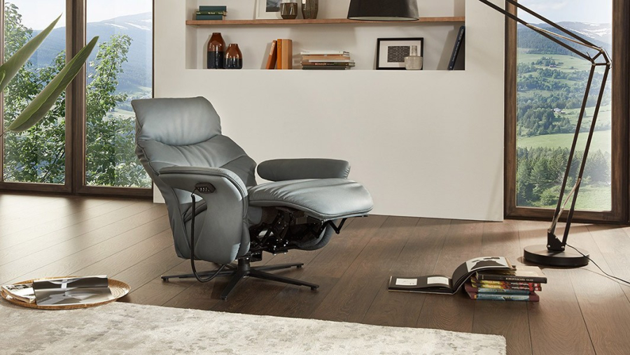 Sillon relax tres motores tapizado en piel