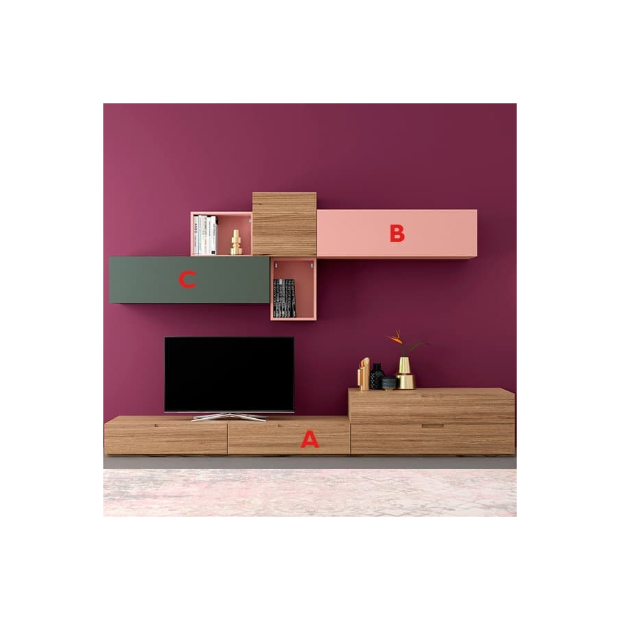 Personalización de acabados disponibles de la Composición de salón L10 de Devina Nais