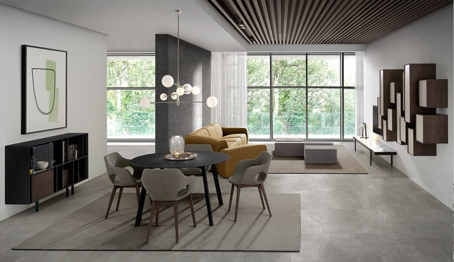 Vista ambiente de la Composición Cubos Q7 de Loyra