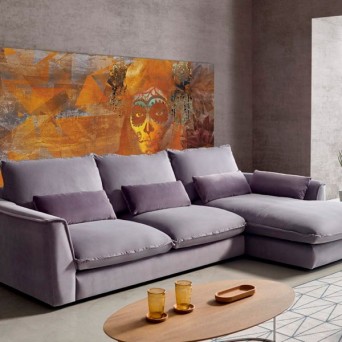 Chaiselongue Mauro tapizada en tela