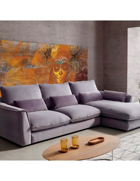 Chaiselongue Mauro tapizada en tela