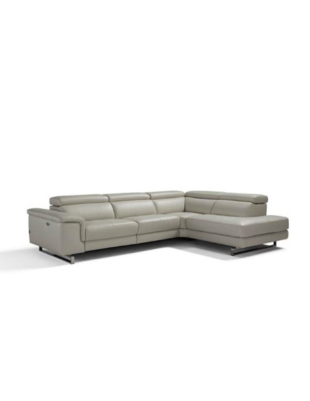 Chaiselongue Lucio tapizado en piel.