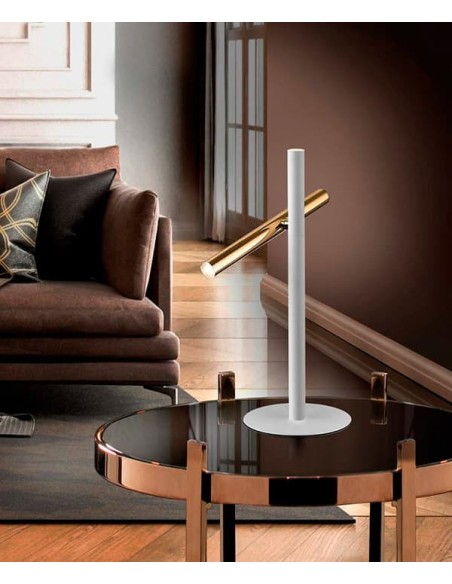 Lámpara de mesa con difusor acrílico