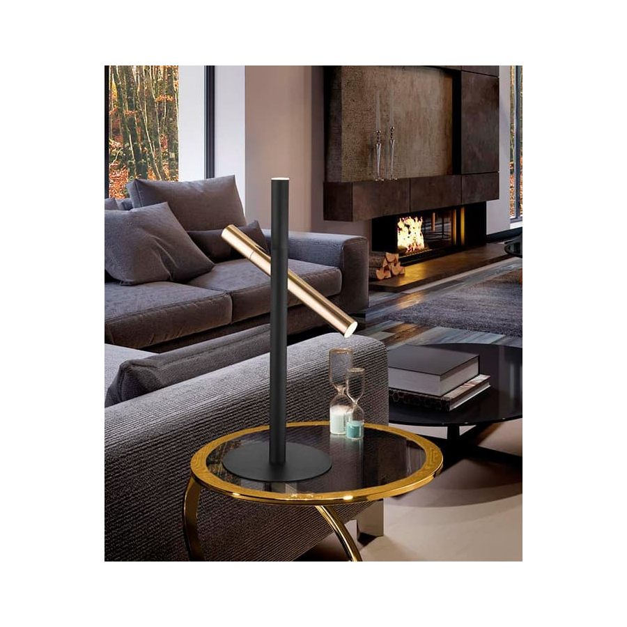 Lámpara de mesa con dos luces