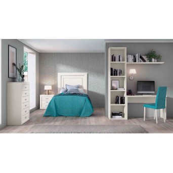 Composición dormitorio Parma 10 en acabado blanco. 2