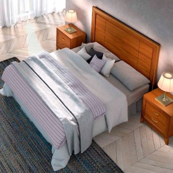 Composición dormitorio Parma 19 con acabado nogal.