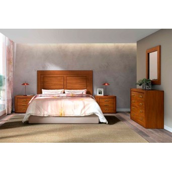 Composición dormitorio Parma 25 en acabado nogal. 2