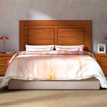Composición dormitorio Parma 25 en acabado nogal.