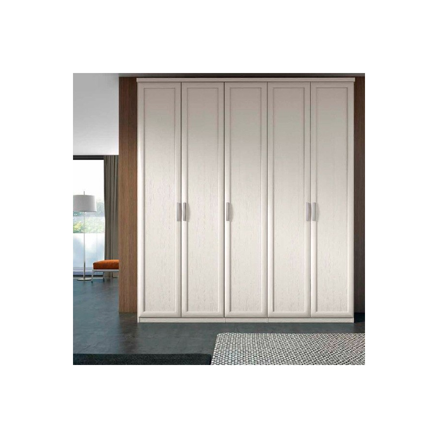 Armario Parma cinco puertas en acabado blanco.