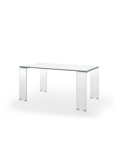 mesa rectangular cristal fija