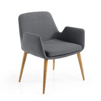 sillon rose en madera lacada