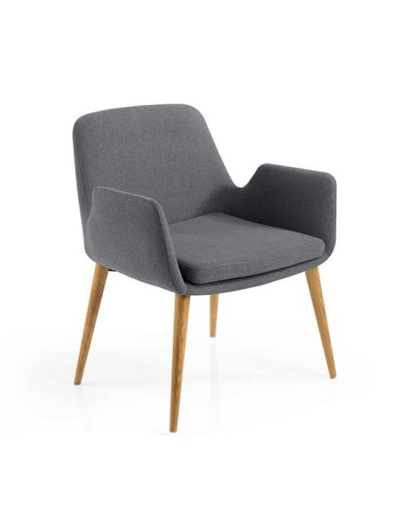 sillon rose en madera lacada