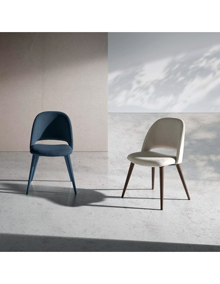 Silla de comedor con patas de madera